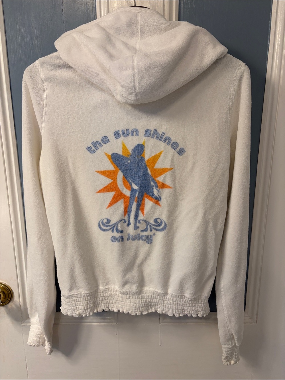 Vintage Juicy Couture The Sun Shines On Juicy Surfboard Surfer Full Zip Hoodie